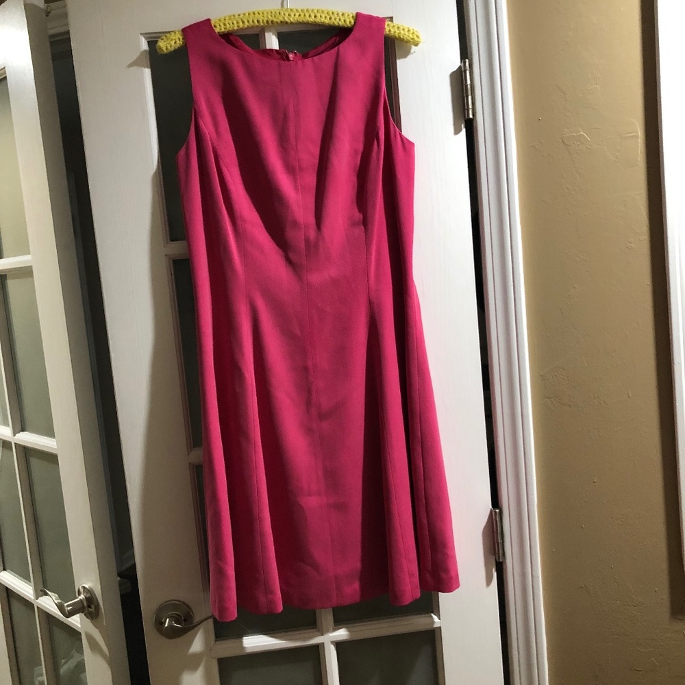 Linda Allard Ellen Tracy Pink A line Silk Dress Office Business